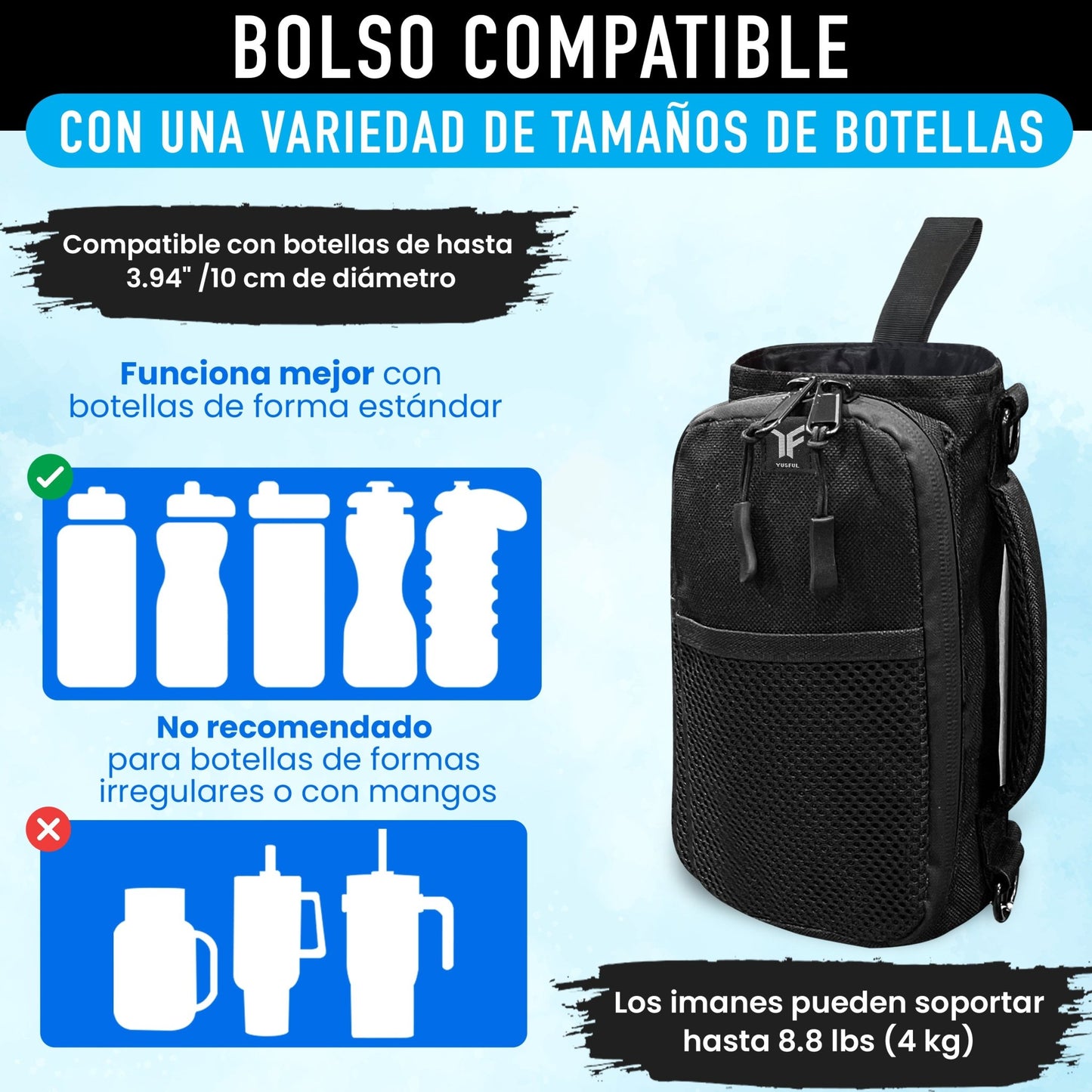 Bolso Magnético para Gym - Se adhiere a máquinas de gimnasio | YUSFUL para gimnasio - YUSFUL