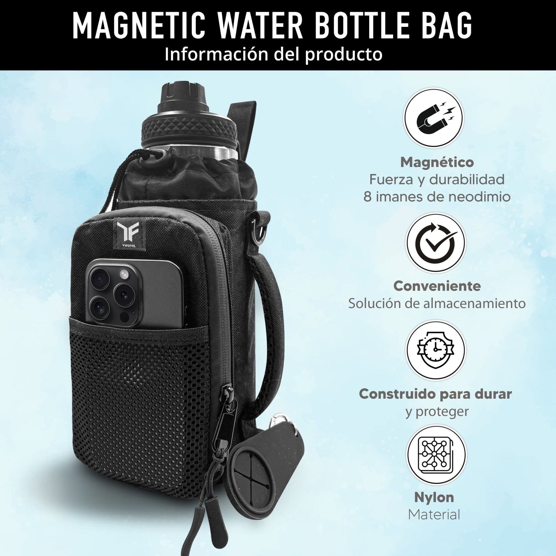 Bolso Magnético para Gym - Se adhiere a máquinas de gimnasio | YUSFUL para gimnasio - YUSFUL